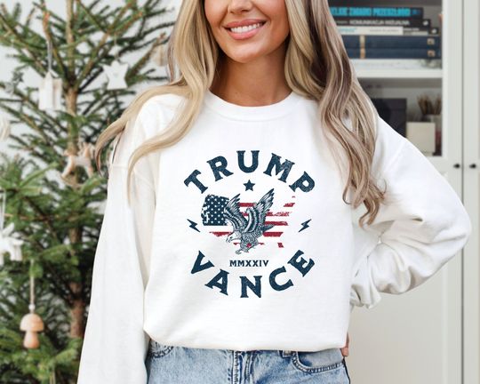 Trump 2024 Sweatshirt, Trump Vance 24, Republican Hoodie, President Donald Trump and JD Vance Republican Crewneck, Trump Supporter, MAGA