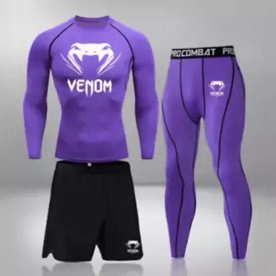 Men'S Compression Sportswear Suits Gym Tights Training Clothes Workout Jogging