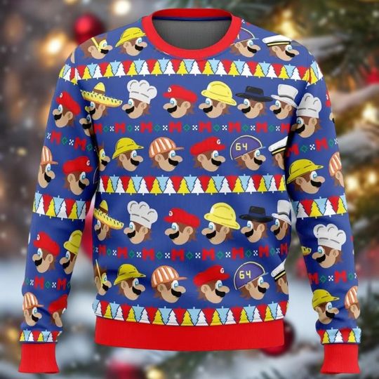 Super Mario Ugly Sweatshirt, Do The Odyssey Mario Xmas Sweater, Super Mario Odyssey Sweatshirt, Mario Dancing Shirt, Christmas Gift