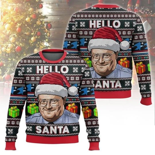 Hello Santa Christmas Ugly Sweater, Frank Reynolds Xmas Sweater, It's Always Sunny In Philadelphia Sweatershirt, Frank Reynold Fan Gift
