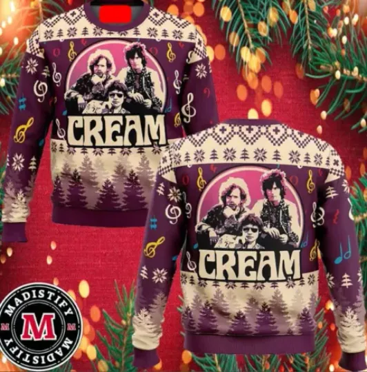 Cream Band Ugly Christmas Sweater Music 2024 Unisex Sweater Xmas