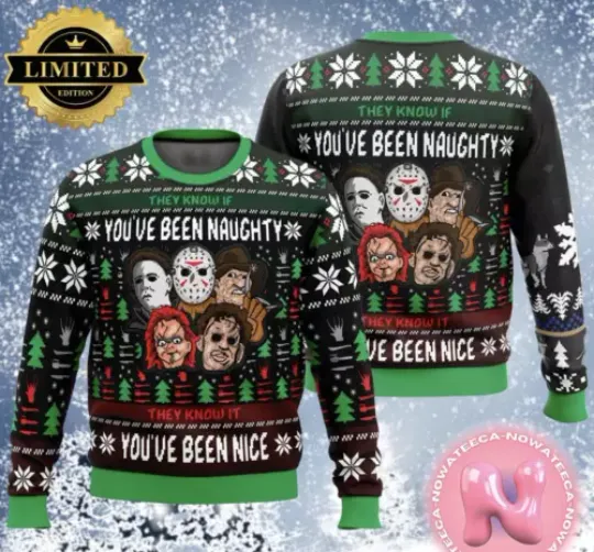 An Ugly Slasher Horror Movie 2024 Ugly Christmas Sweater, Gift For Holiday Ugly