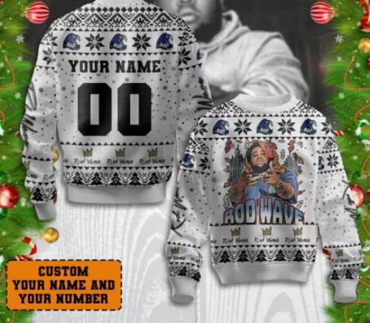 Rod Wave Hip Hop Rap Nostalgia Personalized Christmas Ugly Sweater