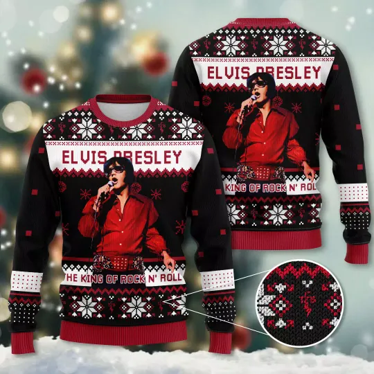 Elvis Presley 3D Ugly Sweater