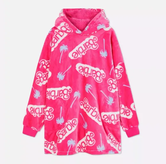 Mattel Barbie Oversized Fleece Blanket Hoodie
