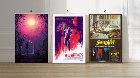 Suspiria Film classic movie canvas poster unframe multiple choice