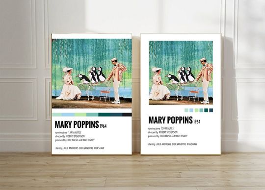 Mary Poppins Film classic movie canvas poster unframe multiple choice