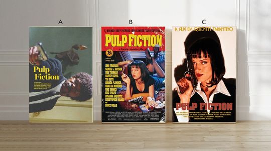 PULP FICTION Film classic movie canvas poster unframe multiple choice
