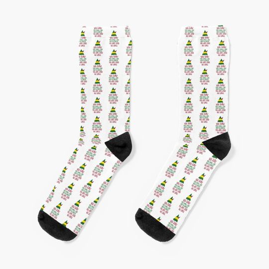 You Stink! You Smell Like Beef & Cheese Buddy the Elf Sticker | Holiday Elf Art Socks