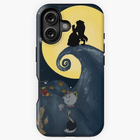 Beauty and the beast x nightmare before chrismas iPhone Case
