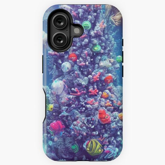 Coral chrismas tree iPhone Case