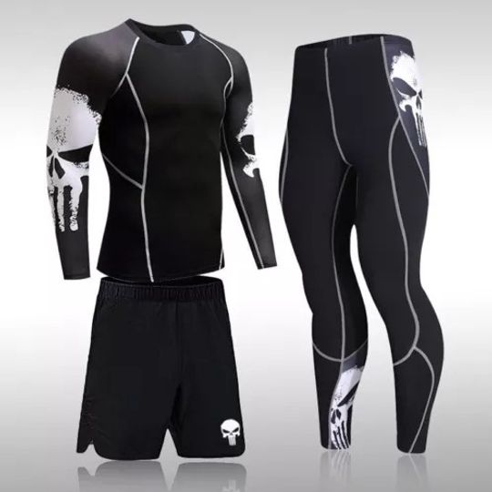 Men's Sportswear Suits Gym Tights Training Clothes Workout Jogging Sports Set