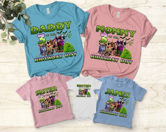 Hotel Transylvania Shirt, Hotel Transylvania Family Birthday Shirt, Dracula Birthday Family Shirt, Hotel Transylvania Party Shirt