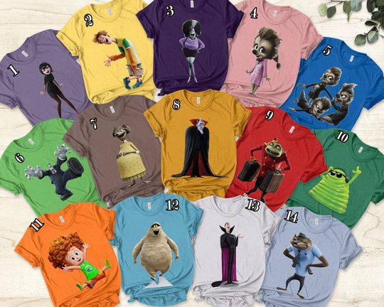 Hotel Transylvania Halloween Costume Unisex T-shirt, Hotel Transylvania Shirt, Mavis Count Jonathan Murray Mummy Wayne Winnie Halloween Tee