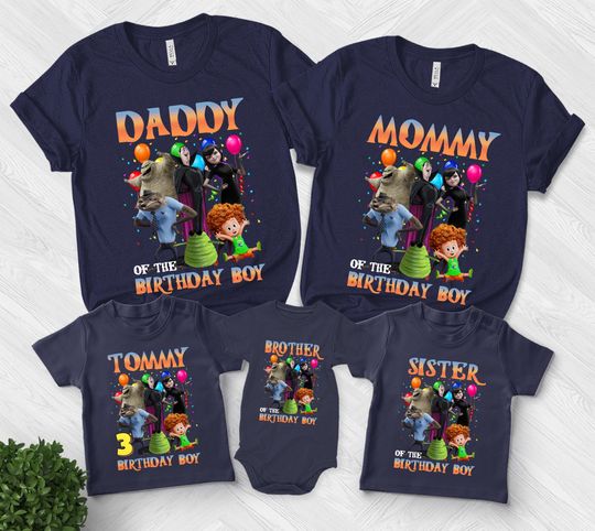 Hotel Transylvania Birthday Boy Shirt, Personalized Family Shirt, Birthday Party, Hotel Transylvania Dracula Family Birthday Shirt