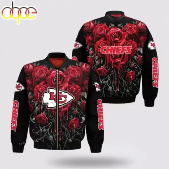 football Kansas City Chiefs Bomber Rose Bomber Jacket