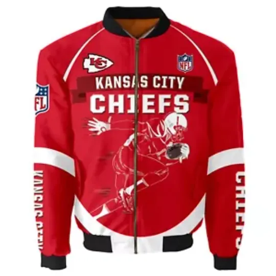 Kansas City Chiefs bomber Jacket running player Casual Jacket