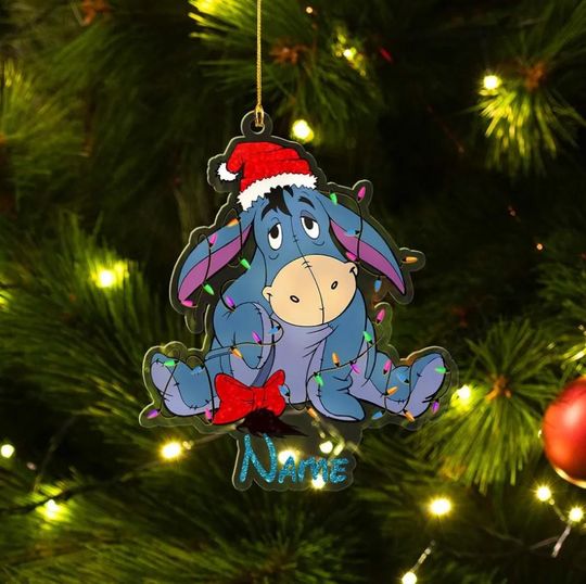 Personalized Eeyore Ornament, Eeyore Christmas Ornament, Xmas Eeyore Ornament, Disney Eeyore Ornament, 2025 Ornament, Kids Disney Ornament