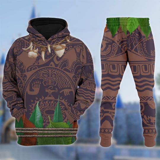 Maui 3D Adult T-shirt Hoodie, Moana Movie Cosplay Costume Hoodie, Maui Character Moana Halloween Costume Shirt, Cartoon Hoodie