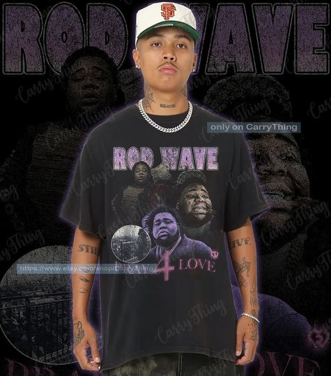 Rod Wave Vintage 90s Raptees , Hip hop RnB shirt, Graphic tee