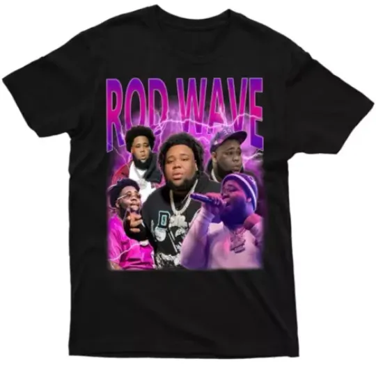 Retro Rod Wave Black Short Sleeve T-shirt