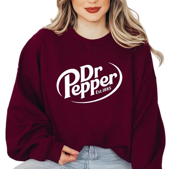 Dr Pepper Est 1885 Sweatshirt, Dr Pepper Soda Lover, Dr Pepper Gift, Dr Pepper Logo, Gift for Dr Pepper Lover