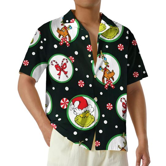 Feeling Extra Grin Today Christmas Button Up Shirt, Funny funny character Hawaiian Shirt, funny character Tee, Grin Christmas Gift