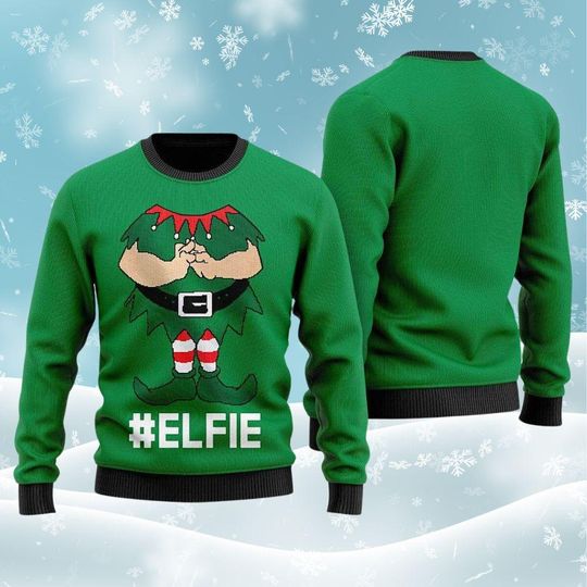 Elf Cosplay Christmas Ugly Sweater, Xmas Movie Shirt, Elf Buddy Costume, Christmas Movie Ugly Sweater, Winter Sweater, Holiday Gift