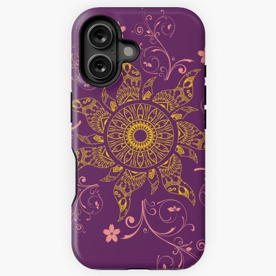 Mandala Gold Flower iPhone Case