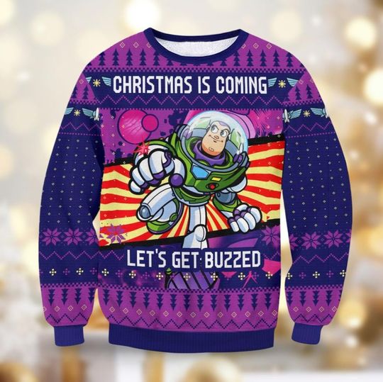 Buzz Lightyear Christmas Ugly Sweater, Buzz Pixar Toy Story Shirt, Toy Story Family Sweater, Disneyland Christmas, Xmas Party Sweater