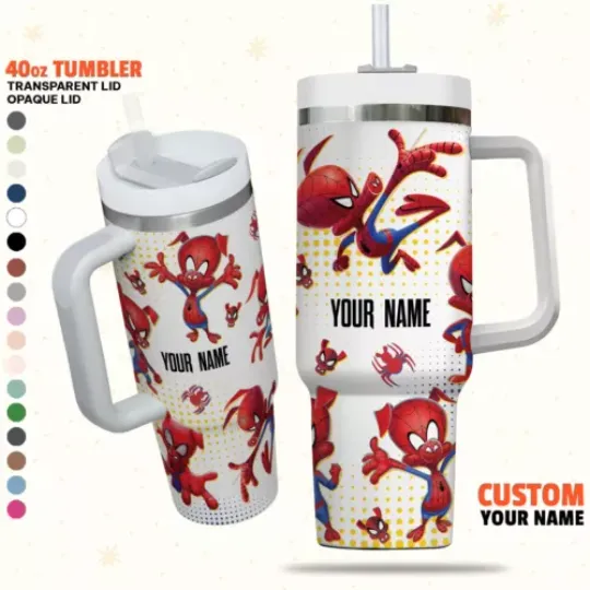 Custom Spiderman SpiderHam Colorful Tumbler 40Oz Personalize Across Spider