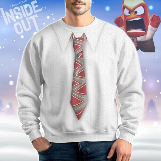 Inside Out Anger Christmas Ugly Sweater, Disney Anger Cosplay Costume, Pixar Inside Out Shirt, Magic Kingdom Shirt, Gift For Him