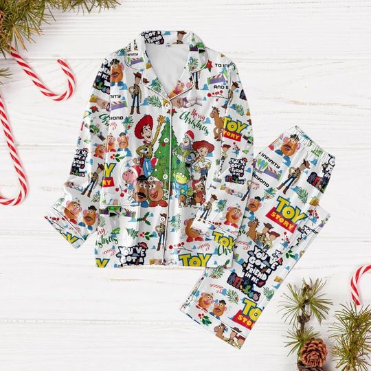 Toy Story Christmas Pajamas, Woody And Jessie Pajamas, Buzz Lightyear Midnight Shirt, Merry Christmas Holiday Pajamas, Gift For Him