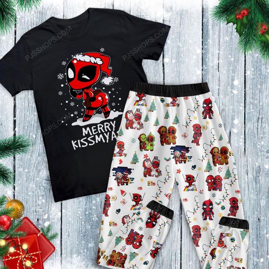 Deadpool Pajamas Set, Family Pajamas, Family Christmas Pajamas Set