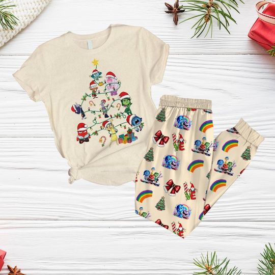 Christmas Inside Out Pajamas, Cartoon Emotion Friends Pajamas, Core Memory Day Pajamas, Disney Midnight Shirt, Magic Kingdom Shirt