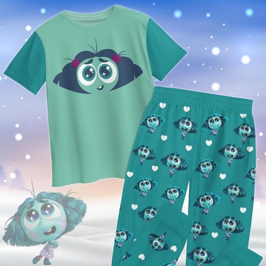 Inside Out Envy Pajamas Christmas, Inside Out Movie Pajamas, Disney Envy Holiday Pajamas, Emotion Friends Pjs, Gift For Her