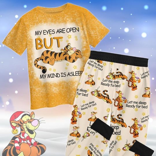 Winnie The Pooh Tigger Pajamas Set, Disney Tigger Holiday Pajamas, Tigger Pajamas For Party, Winnie The Pooh Shirt, Gift For Her