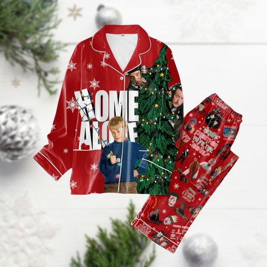 Home Alone Movie Pajamas Set, Kevin Mccallister Home Security Pj Set, Funny Christmas Pj Set Pants, Elf Home Alone Holiday Pajamas