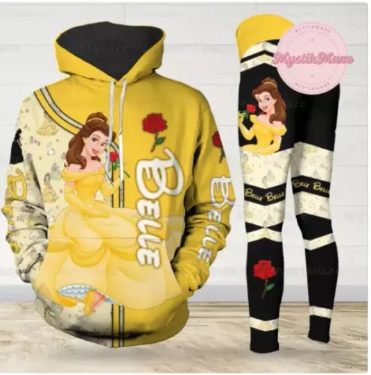 Belle Beauty And The Beast 3D Hoodie Legging Set HALLOWEEN GIFT CHRISTMAS GIFT BEST PRICE