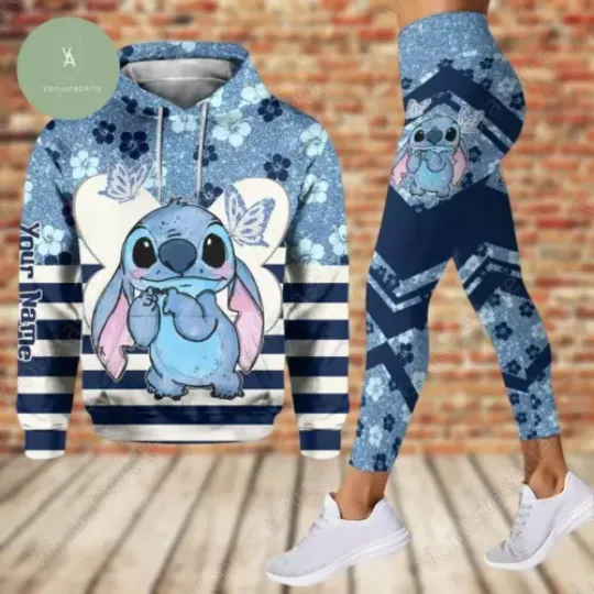 Personalized Stitch 3D Hoodie Legging Set US Size All Over Print Father Day Gift Best Price