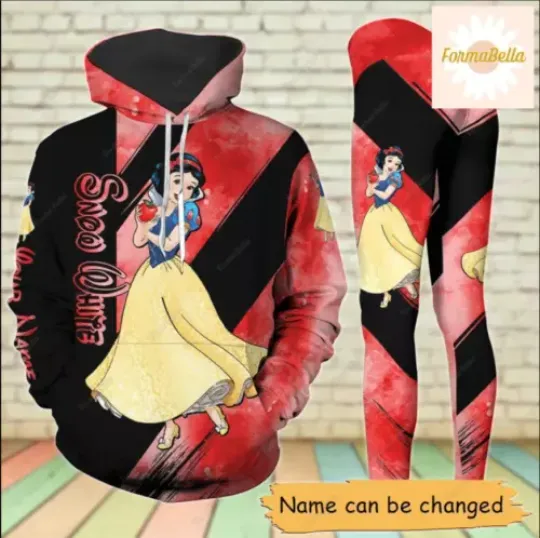 Snow White 3D Hoodie Legging Set Halloween Gift Best Price Christmas Gift Us Size