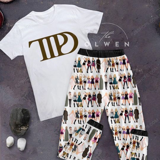 TTPD Album Holiday Pajamas Set, Cute Ts TTPD Christmas Pajamas Set, Ts TTPD Family Pajamas For Adult And Kids