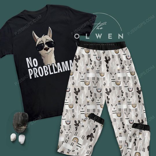LLama Holiday Pajamas Set, Cute LLama Christmas Pajamas Set, LLama Family Pajamas For Adult And Kids