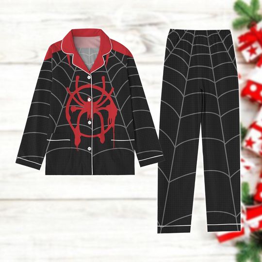 Christmas Spiderman Cosplay Pajamas Set, Superhero Costume Family Pajamas, Marvel Movie Holiday Pajamas, Spider-Man Fan Gift