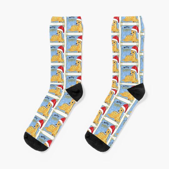 Bambi Christmas Socks
