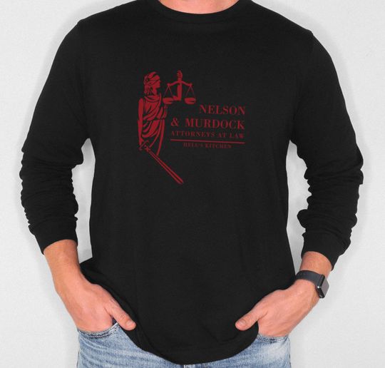 Nelson and Murdock Attorneys at Law Hell's Kitchen Retro 80s Movie Long Sleeve T-Shirt