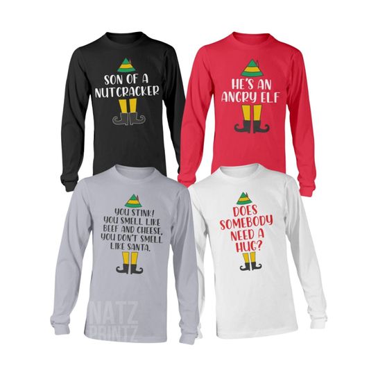 Buddy the Elf Long Sleeve Shirts, Elf Movie Quote, Cotton Headed, Christmas Long Sleeve, Family Christmas, Elf Shirts, Christmas Group Shirt