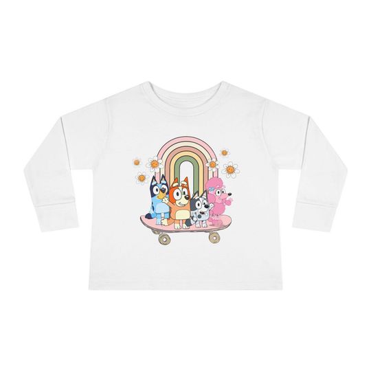 BlueyDad and Friends Toddler Long Sleeve Tee