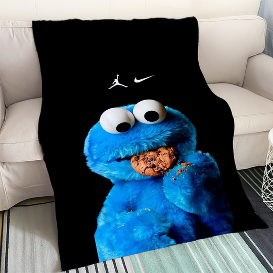 Decorative Blanket Cookie Monster Bed Blankets & Fluffy Soft Blankets Sofa Decoration Character Blanket for Sofas