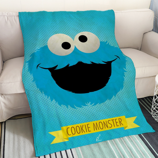 Sofa Blankets King Size Cookie Monster Cute Blanket Fluffy Thin Wadding Blanket Bed Luxury Blankets